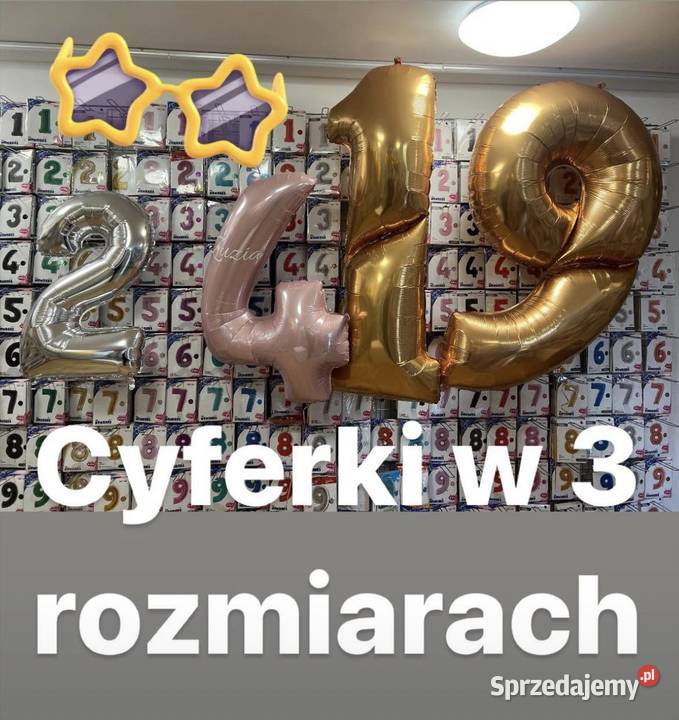 balony cyfry balony z helem Katowice