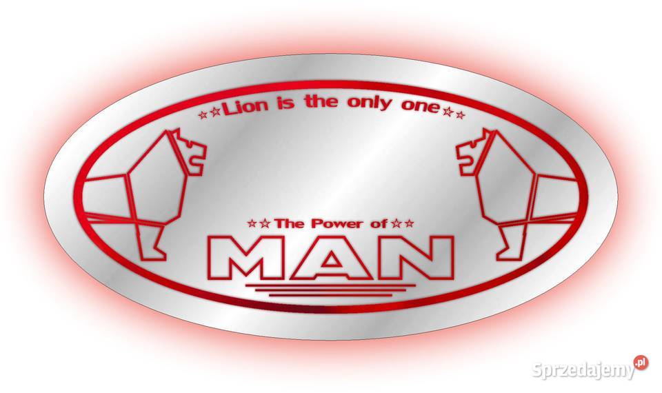 Lustro LED MAN 12v24v TIR podświetlane świecące wielkopolskie Kobierno