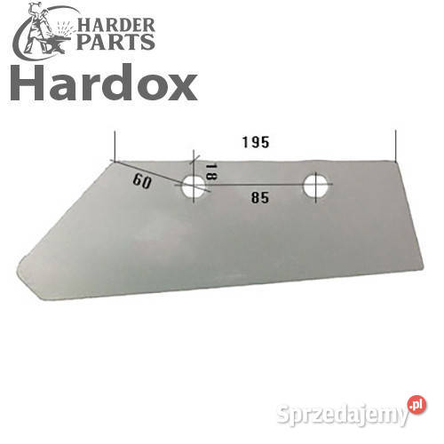 Lemiesz przedpłużka HARDOX 631103L części do Suwałki