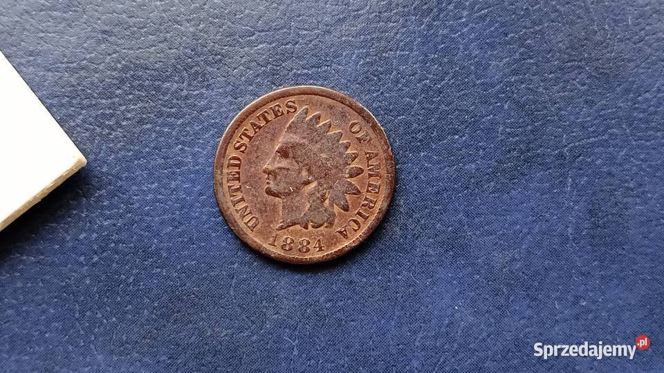 Stare monety 1 cent 1884 USA Numizmatyka