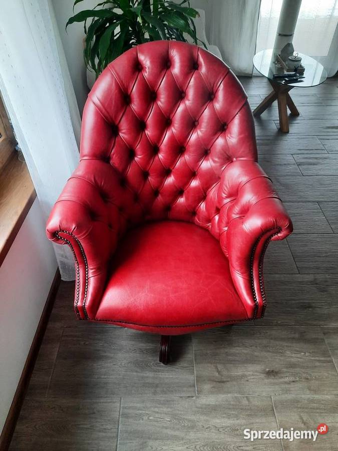 Fotel biurowy Chesterfield Skóra Crest Fotele i krzesła obrotowe wielkopolskie Poznań