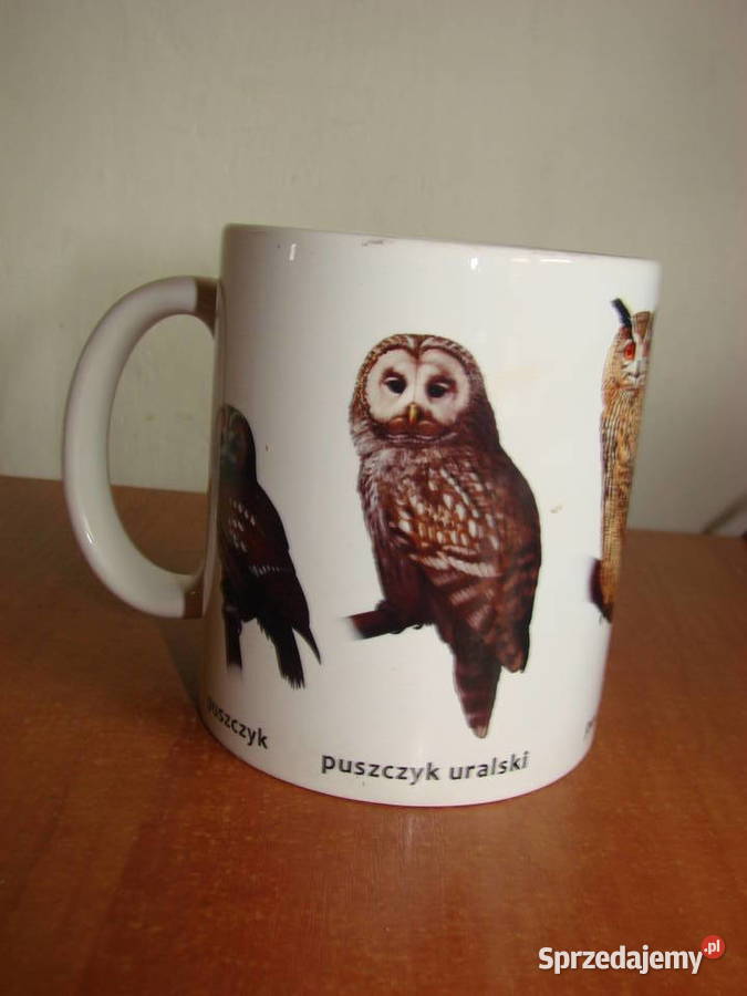 Sowy ceramiczny kubek Pruszcz Gdański