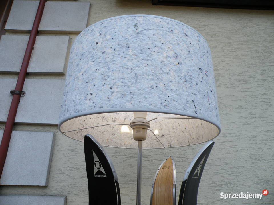 Abażur cylindryczny jasnoszary filc 4424 Pruchnik