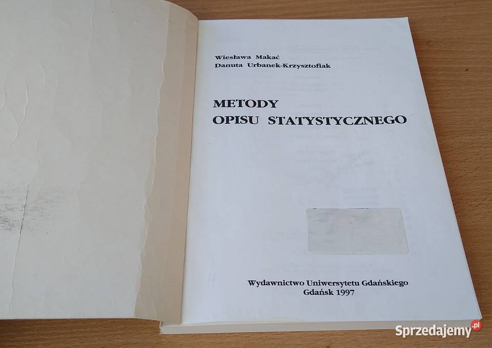 Metody opisu statystycznego Wiesława Makać Gdańsk