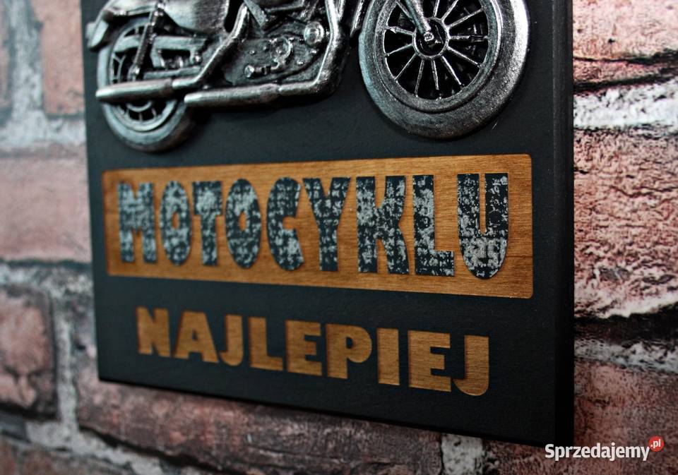 Tabliczka Plakat 3D Motocyklisty Wszędzie Dębica