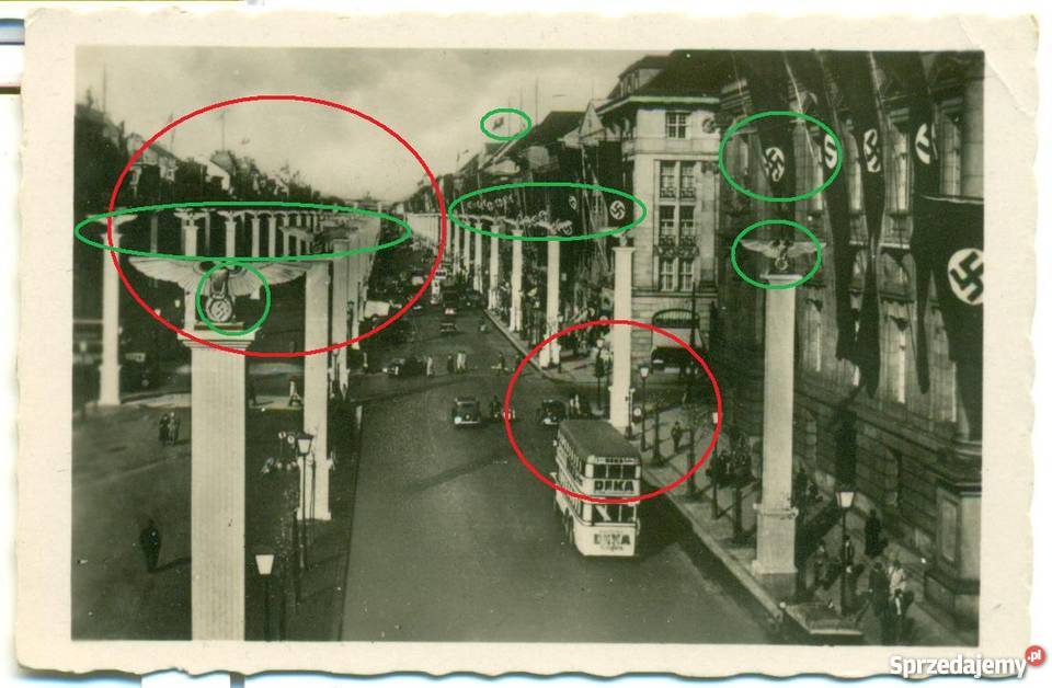 Berlin Unter den Linden im Festschmuck lata 30te Ostrów Wielkopolski
