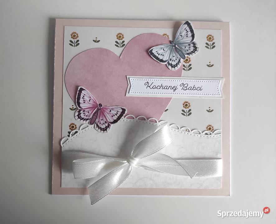 Kartka ręcznie robiona na Dzień Babci łódzkie Łódź sprzedam