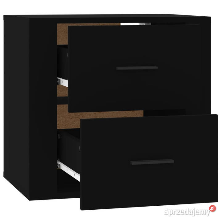 Wisząca szafka nocna czarna 50x36x47 WM816857 mazowieckie Warszawa