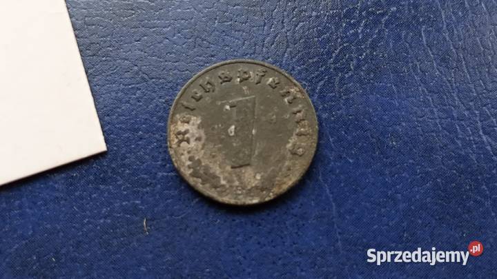 Stare monety 1 pfennig 1944 B Niemcy podkarpackie Lesko