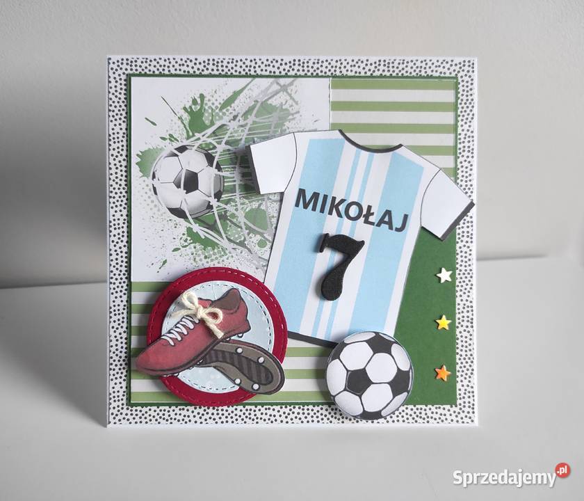 Kartka ręcznie robiona na urodziny pilkarza łódzkie Łódź