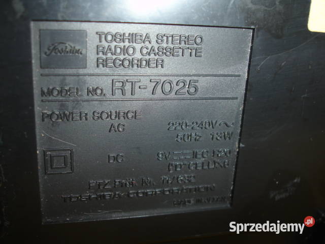 Radiomagnetofon TOSHIBA RT7025