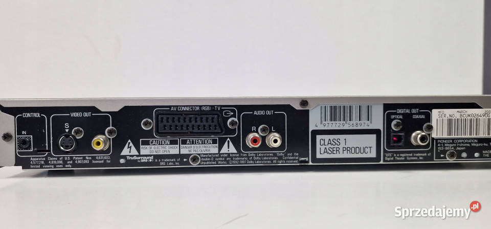 Pioneer CD DVD odtwarzacz DVR 444 DVR444 Międzychód sprzedam