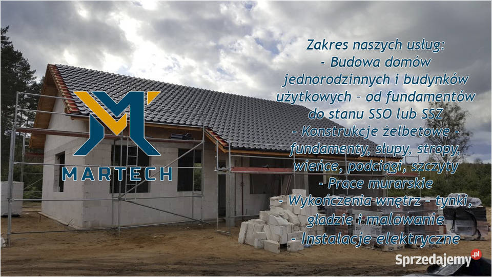 Usługi ogólnobudowlane budowa domów Krosno Jasło Fundamenty i usługi murarskie