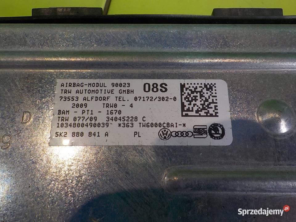 VW GOLF VI 14 TSI 09r poduszka kierowcy mazowieckie Suków