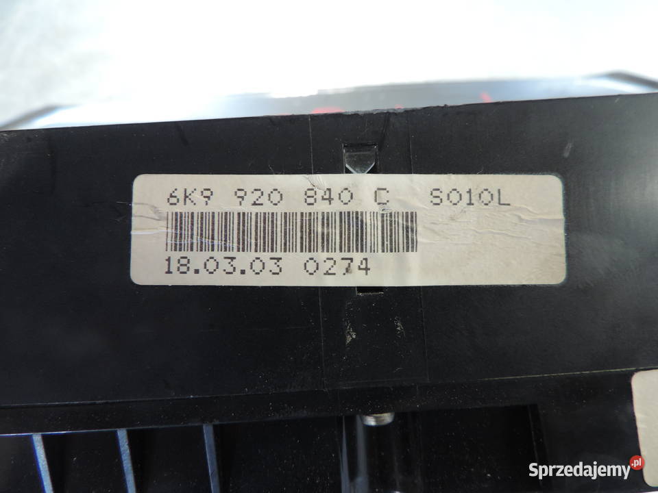 VW CADDY II 9K LICZNIK ZEGARY 14B 6K9920840C Nowy Sącz
