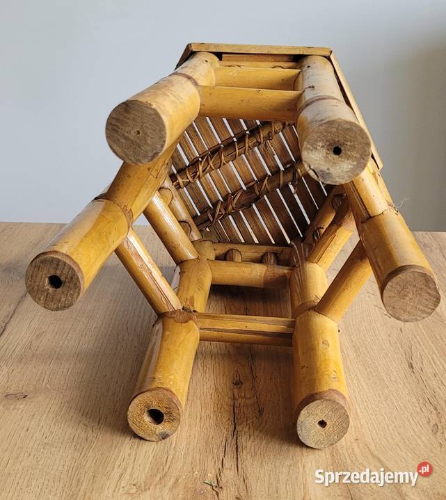 Orientalny bambusowy kwietnik stoliczek Kraków