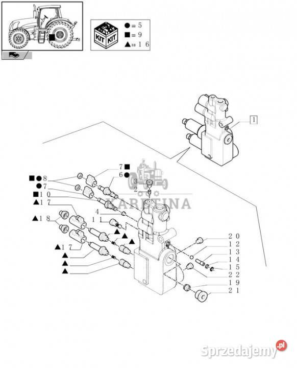 Holland T6010 Elektromagnes 87728645 Jastrzębniki