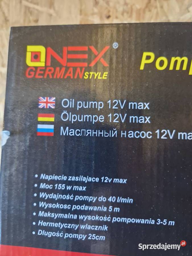 Pompa do paliwa 12v onex ox5054 155 w 40L min Głogowa