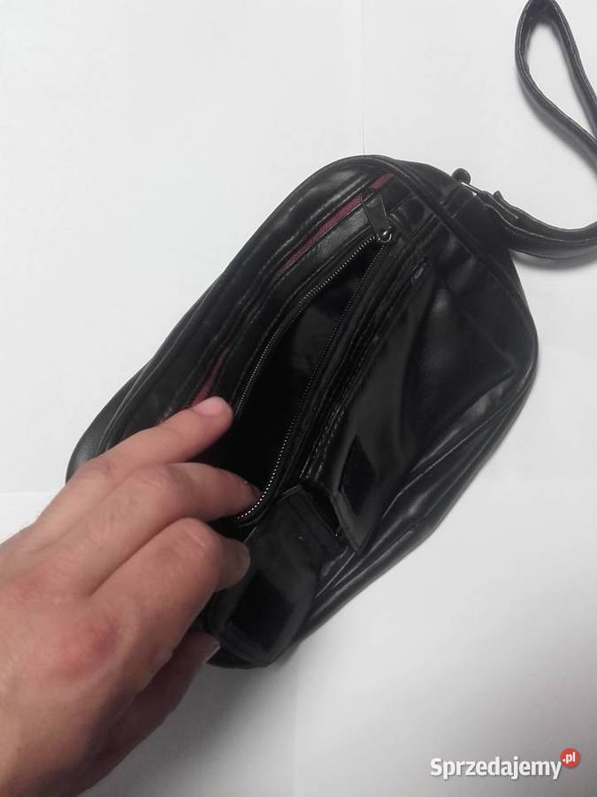 Męska saszetka czarna nowa do ręki Moda i Styl Będzin