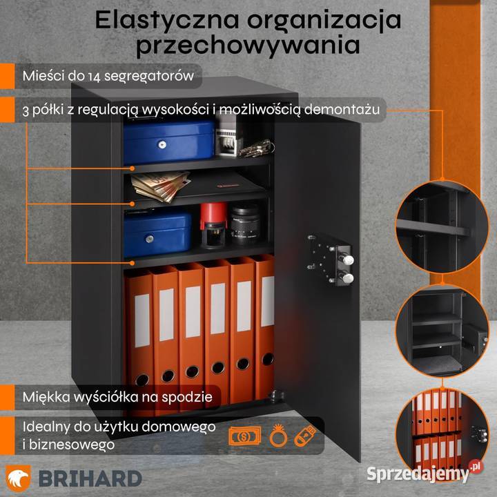 Sejf Brihard Business XXL K 97 l na klucz