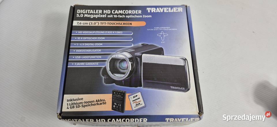 Kamera Traveler DV10HD Full HD 10x Zoom lubelskie Biłgoraj