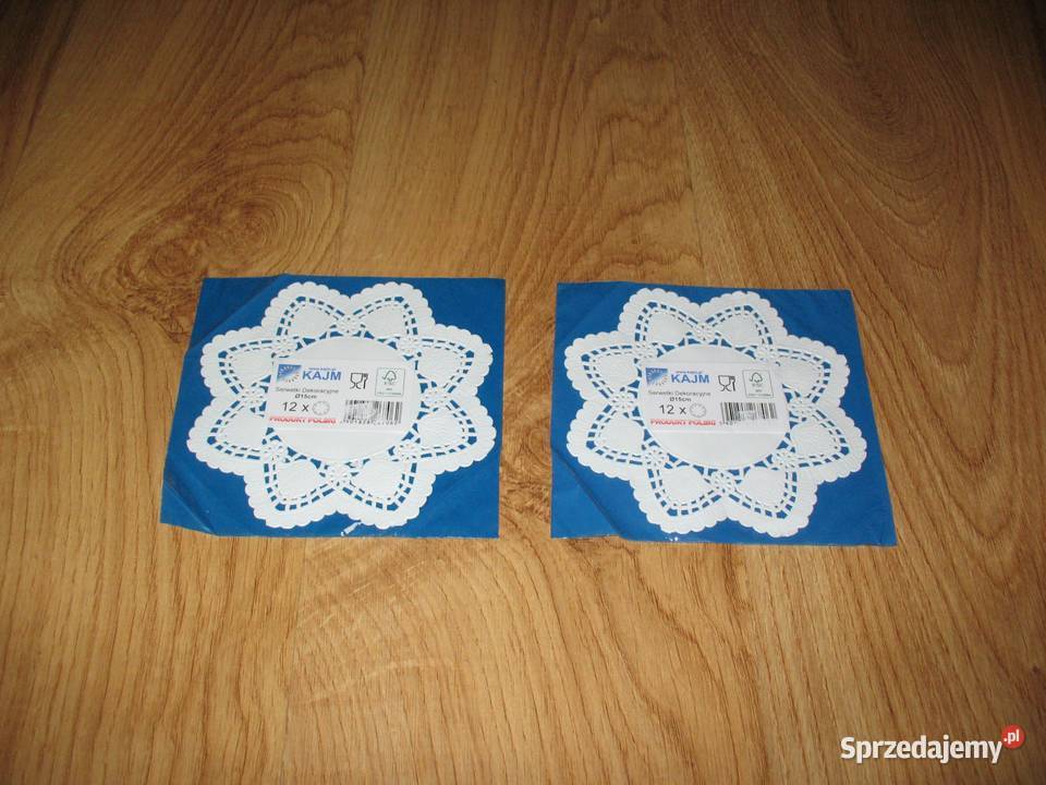 Serwetka dekoracyjna biała okrągła KAJM 2