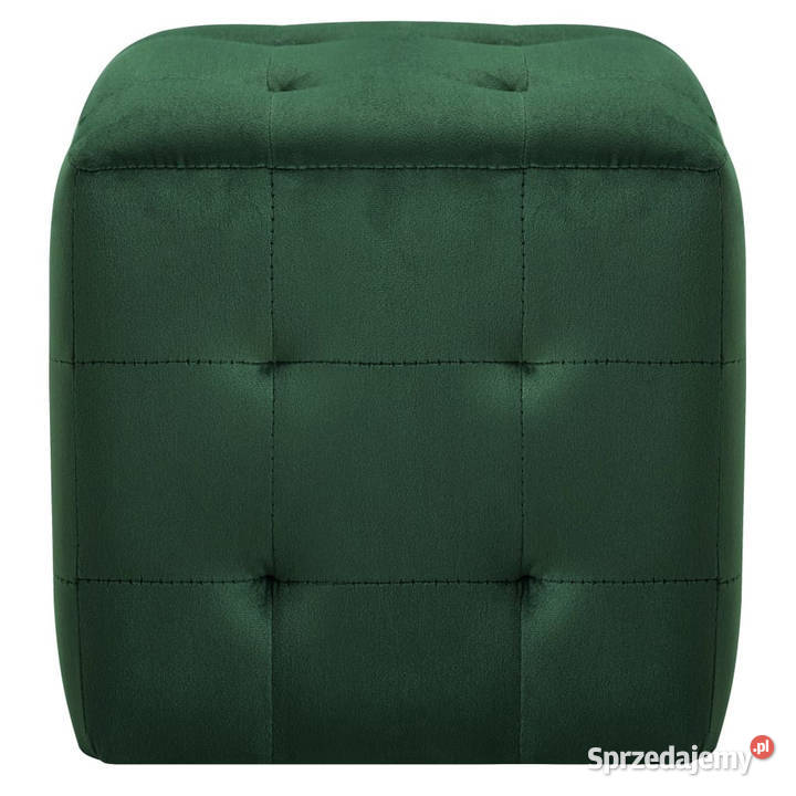 Pufy 2 zielone 30 x 30 x 30 aksamit WM278387 mazowieckie Warszawa