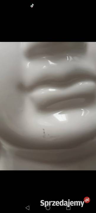 Głowa buddy rzeźba ceramiczna biała Krosno sprzedam