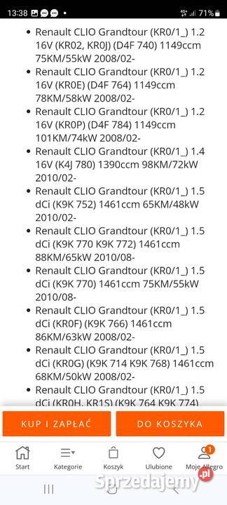 Wahacz Renault clio lllModus Rok produkcji 2024 Tarnów