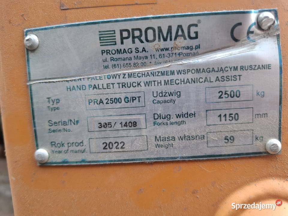 Paleciak ręczny Still 2500 udźwig Targoszyn