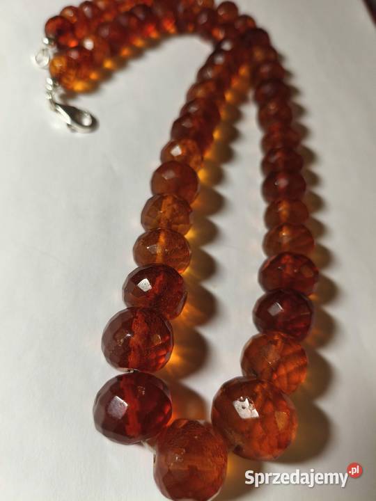 Naszyjnik Bursztyn Fasetowany antyk podlaskie