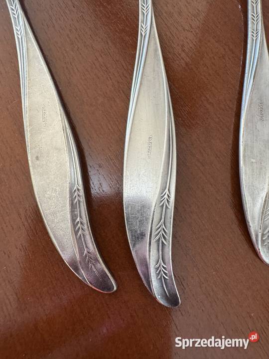 Antyki sztućce fraget srebrne 3 sztuki PRL lata śląskie Częstochowa
