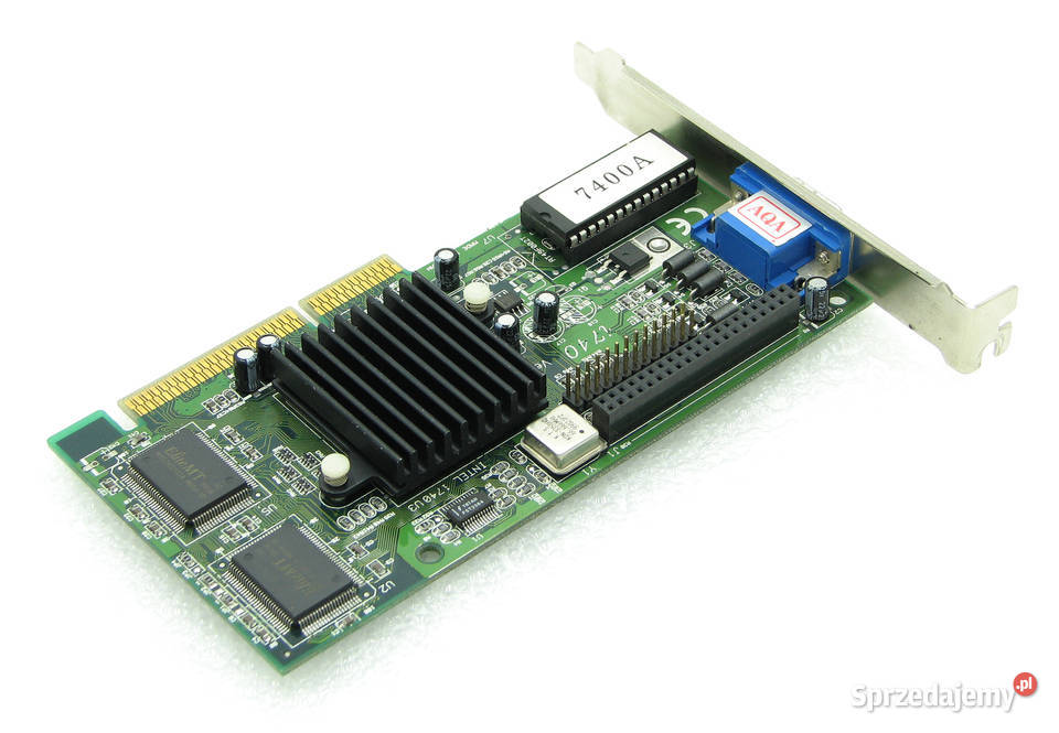 Intel i740 8MB 64bit SDRAM DSUB AGPx2 33v retro pasywne