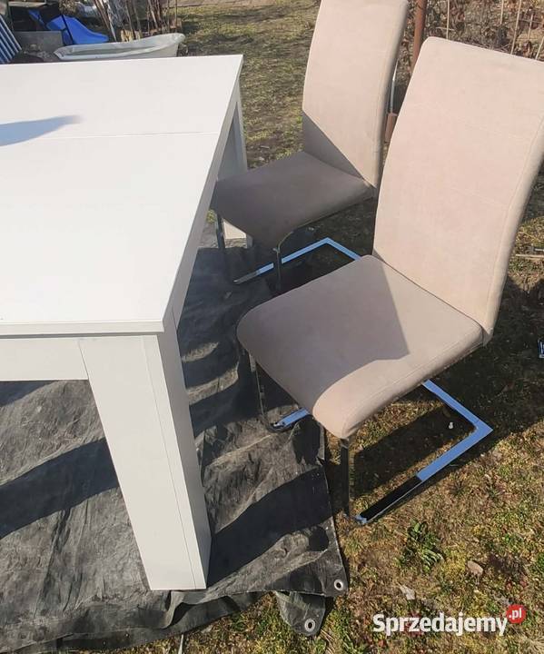 Stół kuchenny rozkładany 4 krzesła 78cm Stoły z krzesłami lubuskie Rzepin