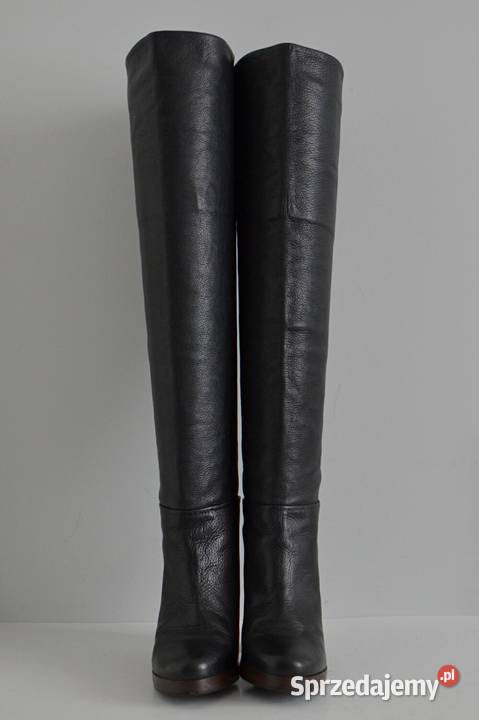 Wysokie kozaki Minelli pod kolano na wygodnym czarny Białystok