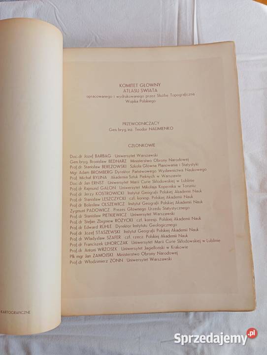 ATLAS ŚWIATA 1962 PWN duży Niemodlin