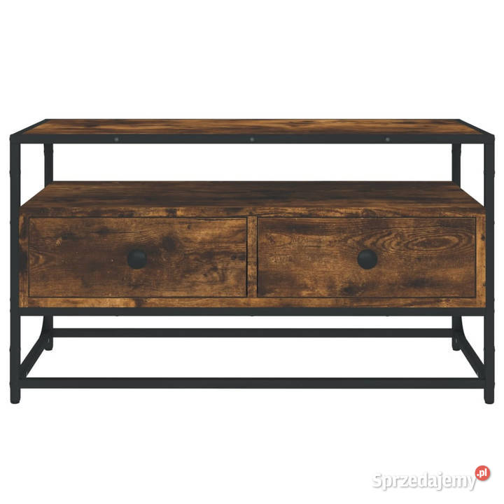 Szafka pod TV przydymiony dąb 80x35x45 WM826312