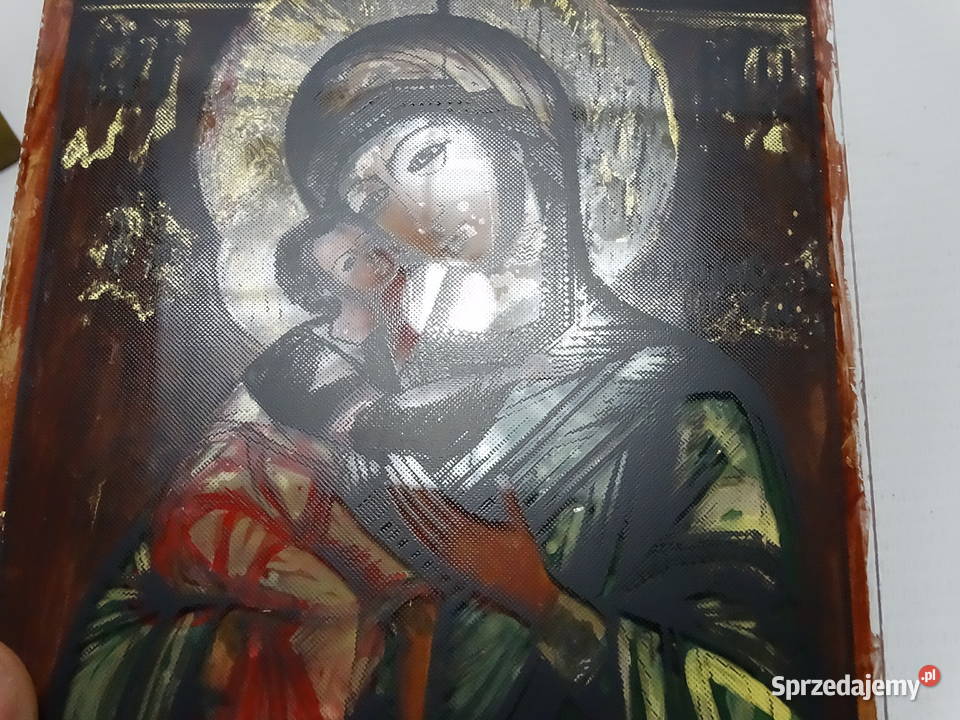 Ikona Obrazek Matka Boska Z Dzieciątkiem Pleksi lubelskie Biłgoraj