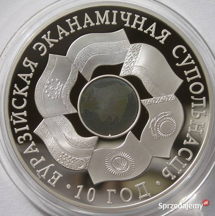 Białoruś 20 rubli 2010 Azjatycka Unia SREBRO łódzkie Łódź