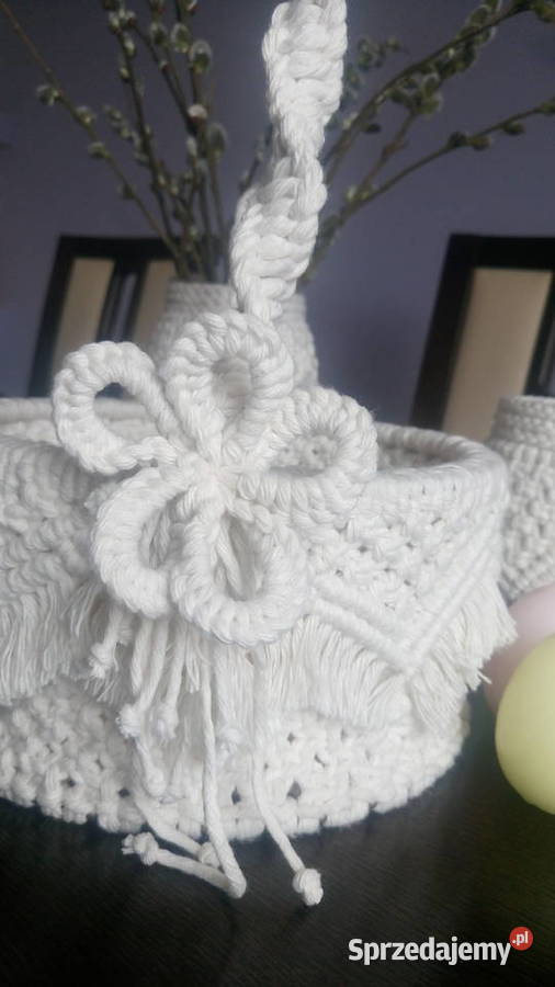 Koszyczek wielkanocnymakrama łódzkie Gomunice