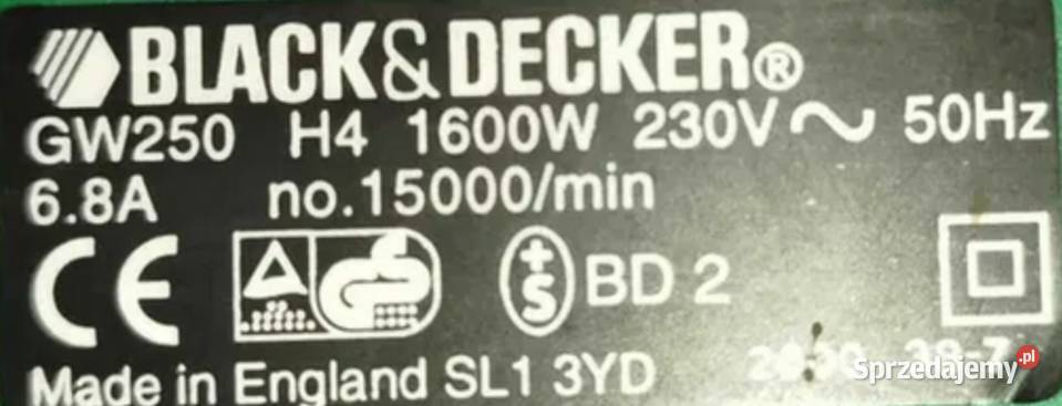 Dmuchawa Elektryczna Black Decker GW 250 pomorskie Gdańsk