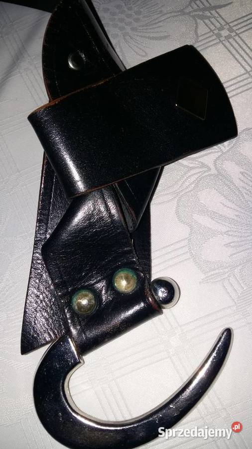 Skórzany czarny pasek damski szer5Skóra licowa Paski Łódź