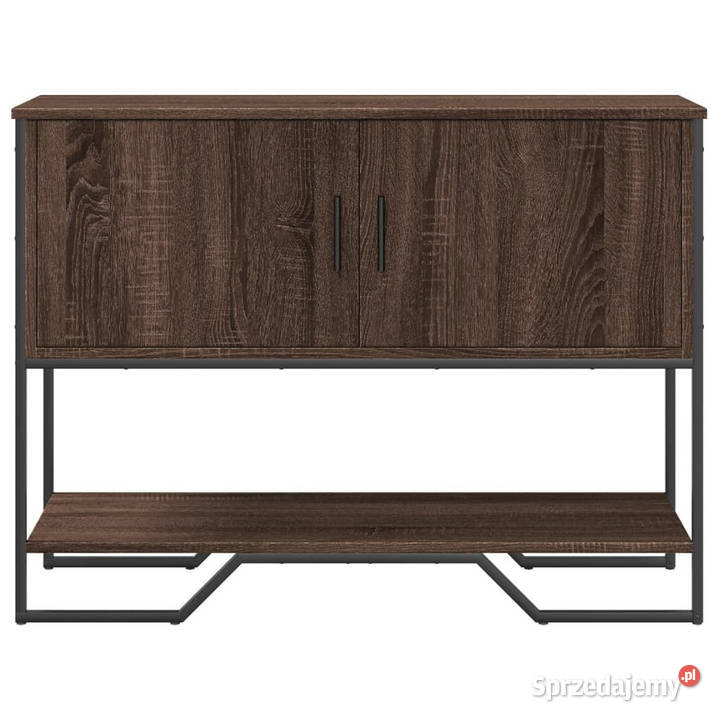 Stolik konsolowy brązowy dąb 100x35x745 WM848538 Warszawa
