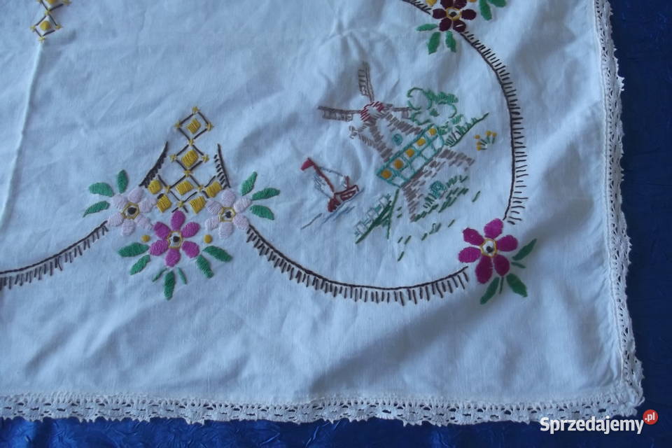 OBRUS HAFTOWANY RĘCZNIE 99126 wielokolorowy Obrusy i serwety Piekary Śląskie