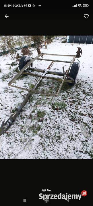 Rama przyczepy dyszel z hamulcem najazdowym oś 1 Do samochodów osobowych Bydgoszcz sprzedam