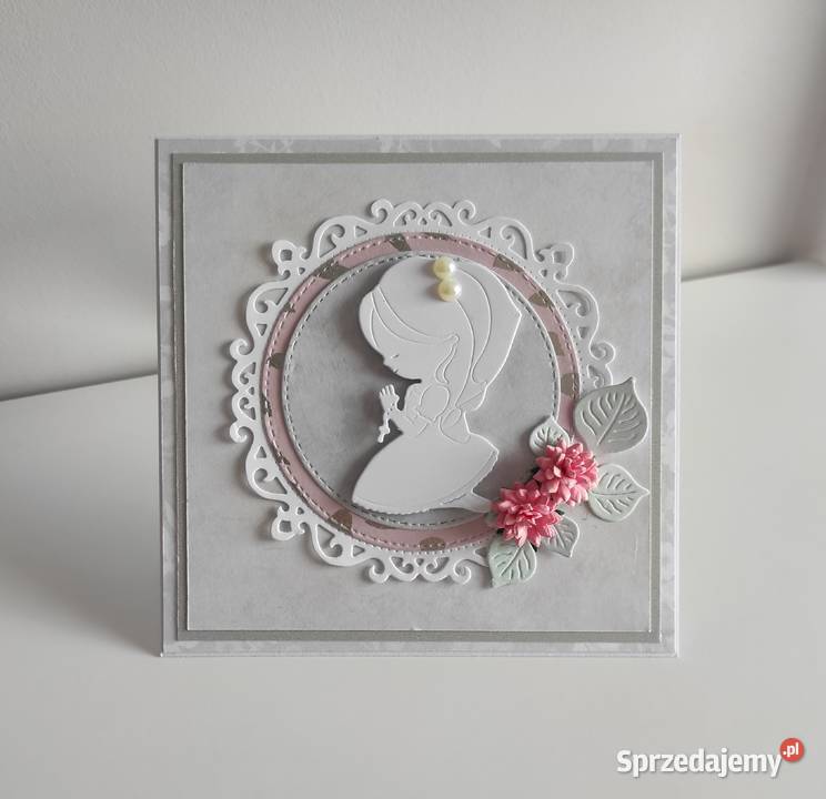 Kartka ręcznie robiona Komunia Święta handmade łódzkie Łódź sprzedam
