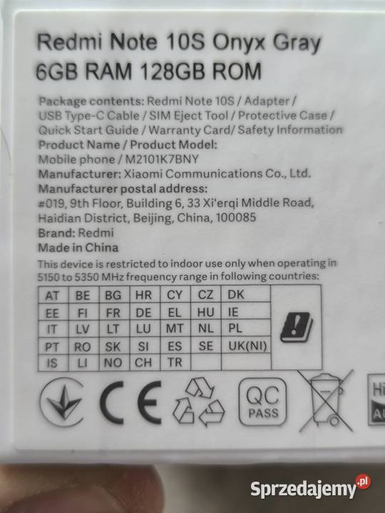 Telefon Redmi Note 10S Kłodzko