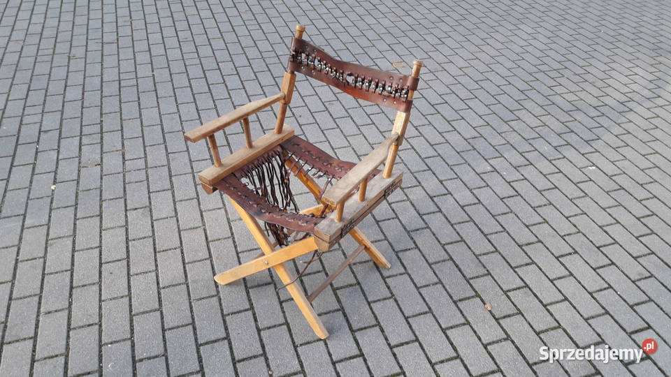 Krzesło reżysera składane fotel reżysera PRL pomorskie Gdynia