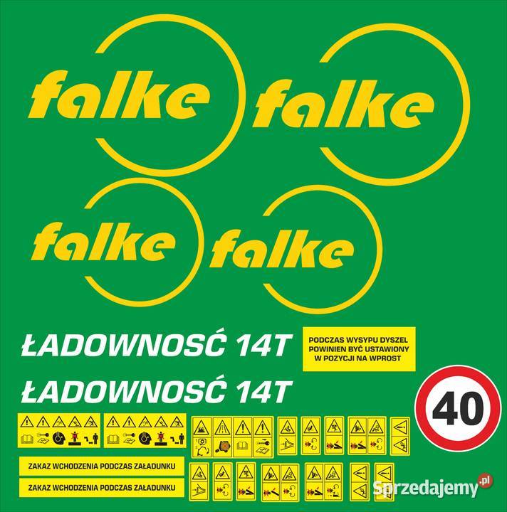Naklejki falke 14 ton mocne laminowane Bydgoszcz sprzedam