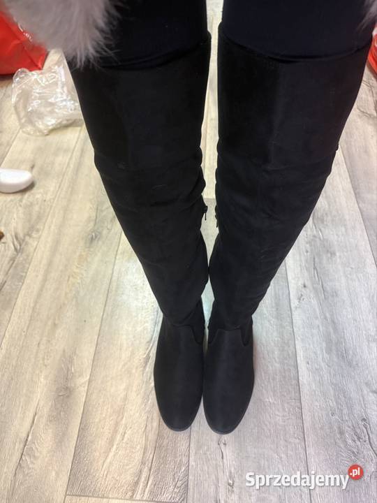 40 Bonprix Czarne długie kozaki kolano Kraków